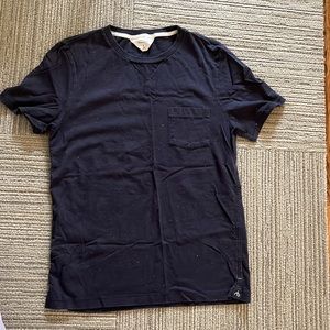 Rag & Bone Navy Speckled Pocket Tee